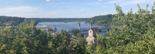 Atop the Stillwater Stairs View from the top of the Stillwater Stairs on the St Croix river